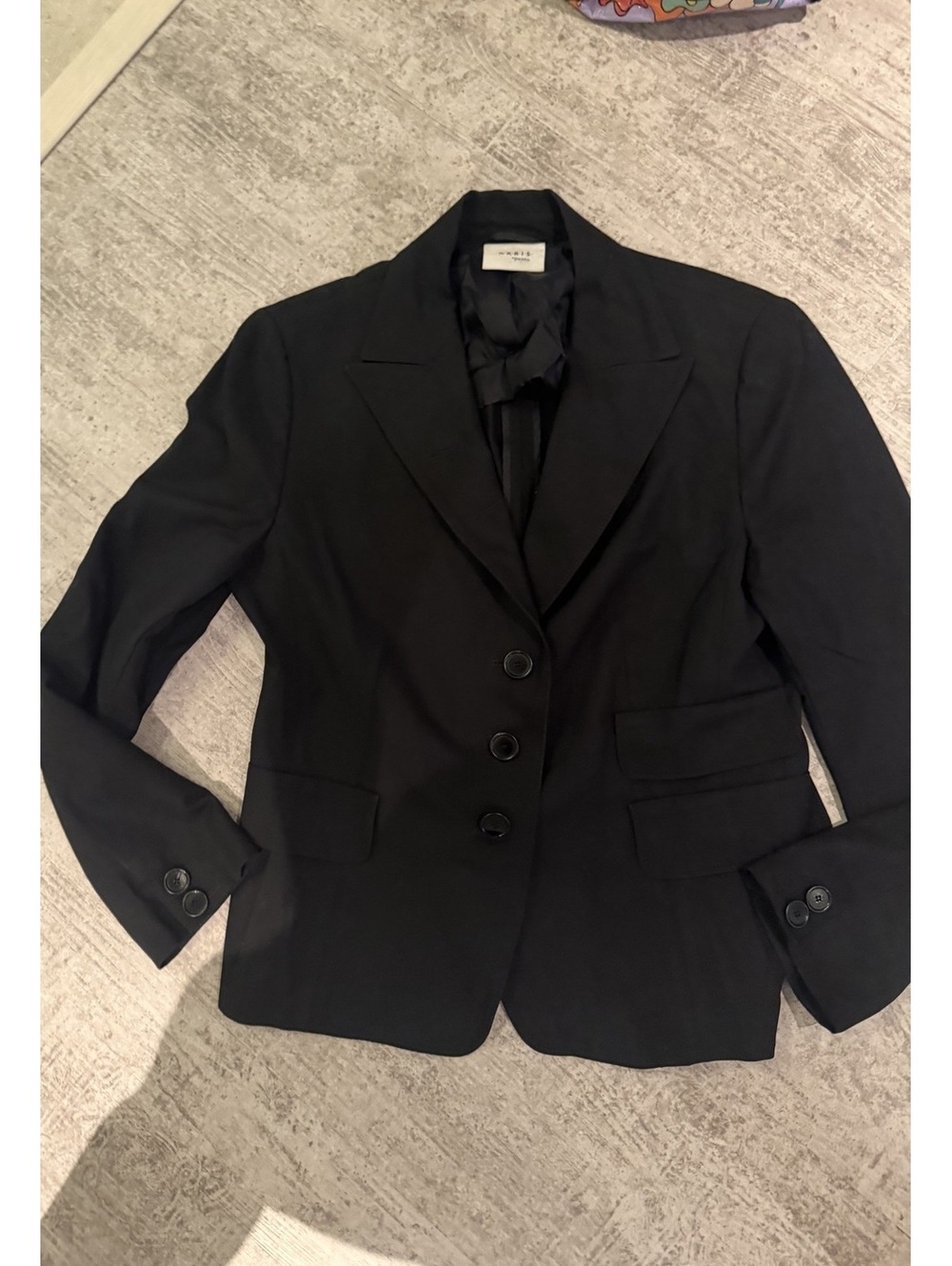 Excellent Akris Punto Black Single Breasted Wool blazer US 10